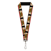 Lanyard - 1.0" - California Flag Distressed Painting Blocks Lanyards Buckle-Down