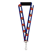 Lanyard - 1.0" - Colorado Biker Distressed Lanyards Buckle-Down