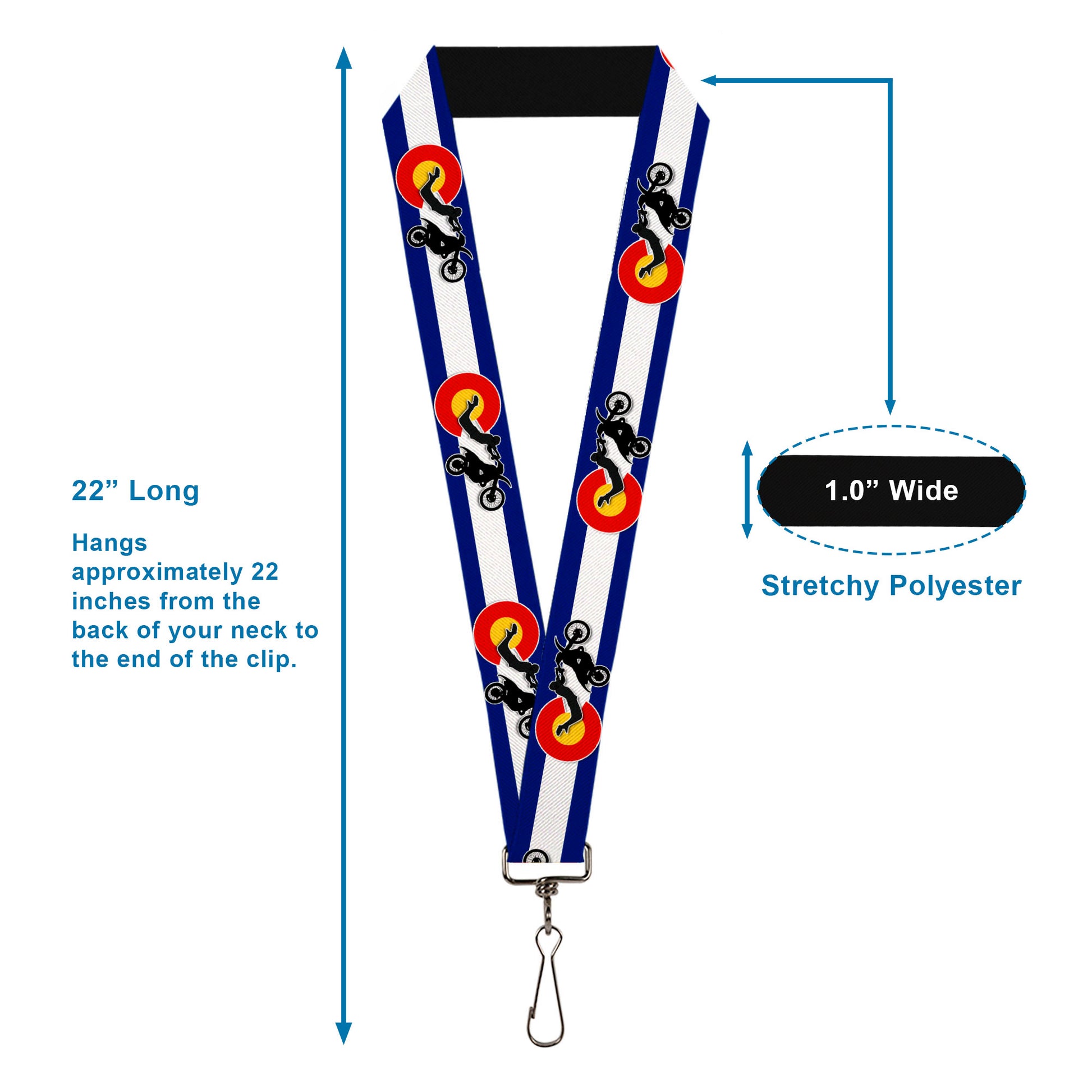 Lanyard - 1.0" - Colorado Freestyle Motocross Superman Lanyards Buckle-Down