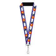 Lanyard - 1.0" - Colorado Snowmobiler Mountains Lanyards Buckle-Down