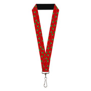 Lanyard - 1.0" - Cherries2 Scattered Red Lanyards Buckle-Down