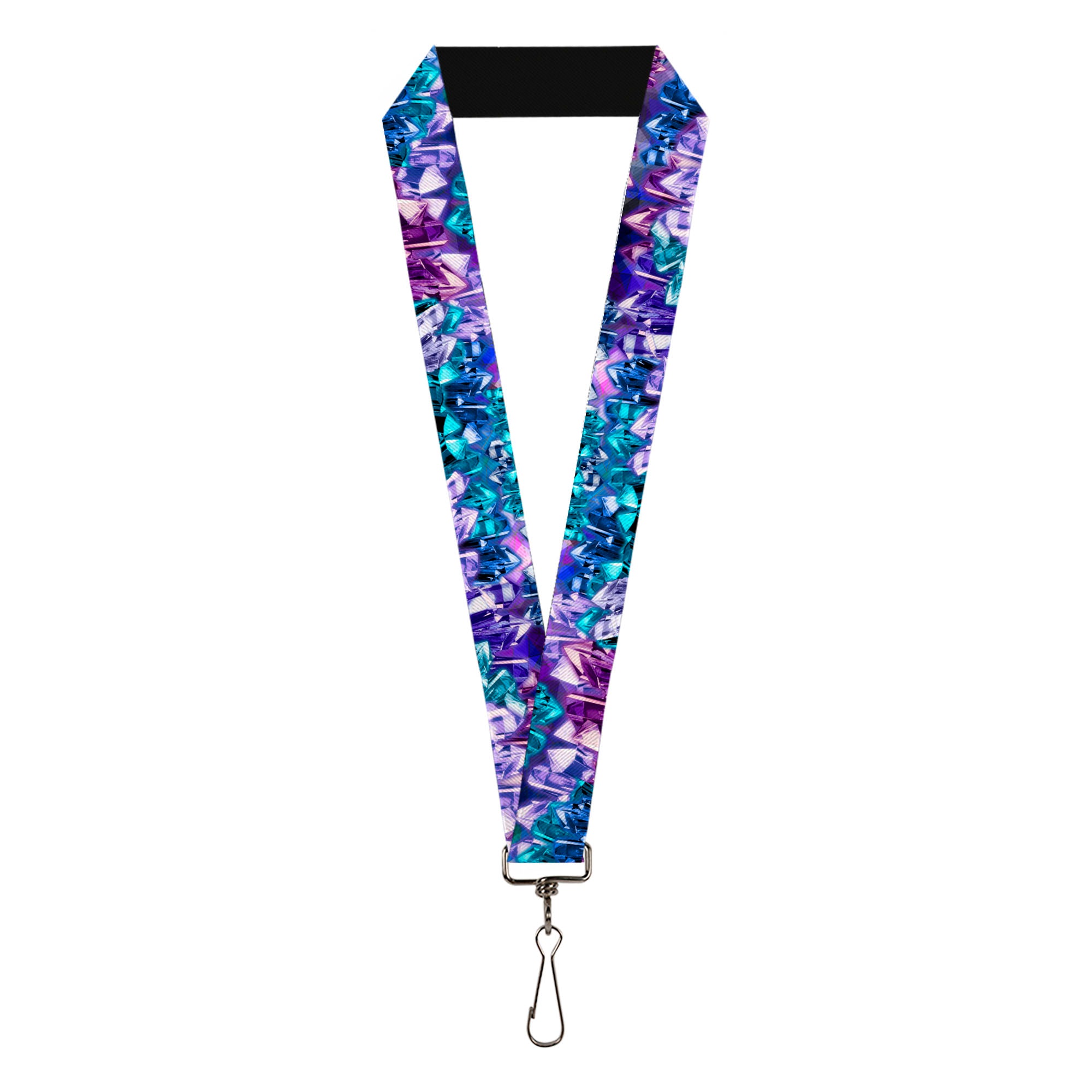 Lanyard - 1.0" - Crystals2 Blues Purples Lanyards Buckle-Down