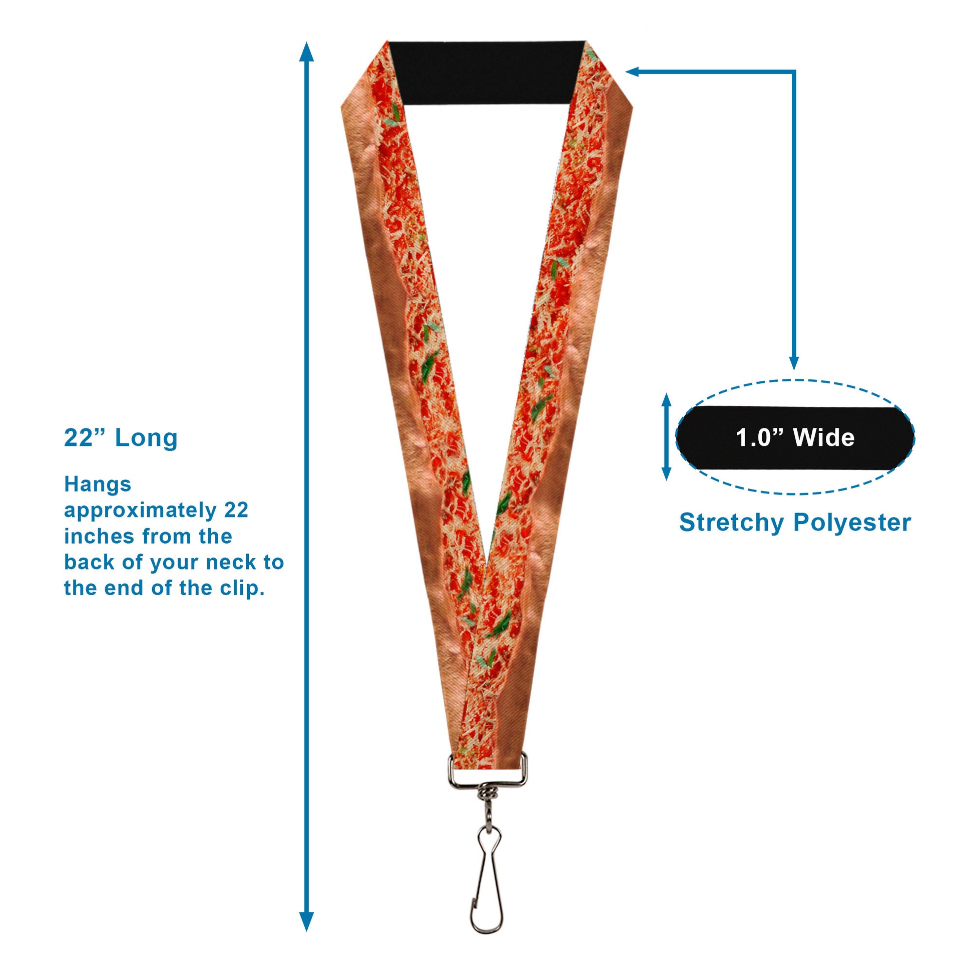 Lanyard - 1.0" - Chicago Style Pizza Vivid Lanyards Buckle-Down