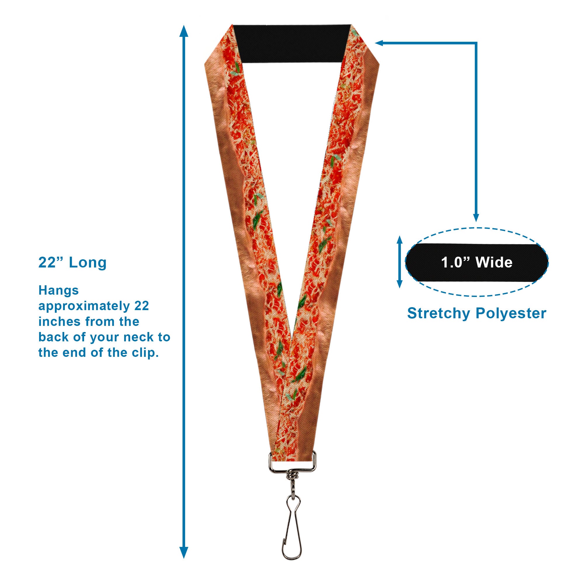 Lanyard - 1.0" - Chicago Style Pizza Vivid Lanyards Buckle-Down