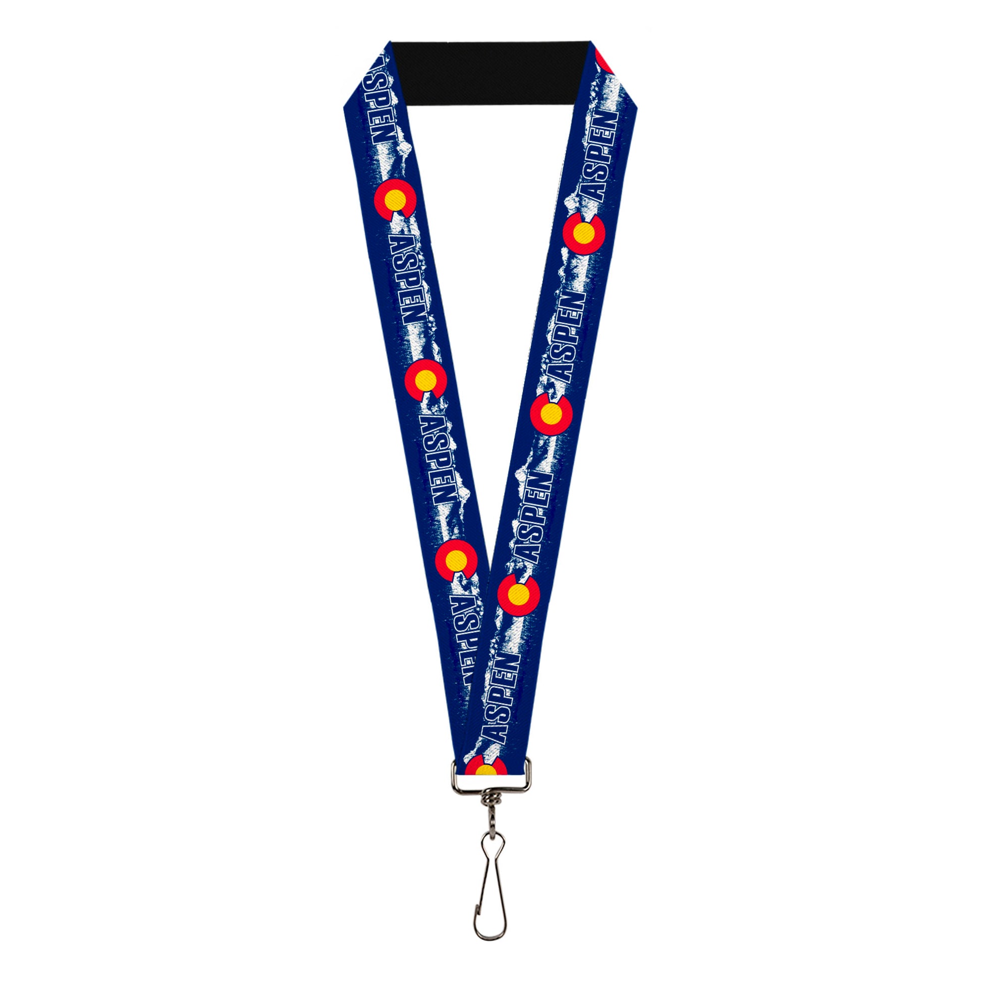 Buckle-Down Lanyard - PDX Airport Carpet Design, 1 Inch Wide, Stainless Steel Clip