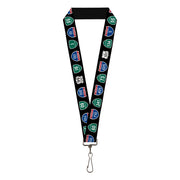 Lanyard - 1.0" - California Highway Signs Black Lanyards Buckle-Down