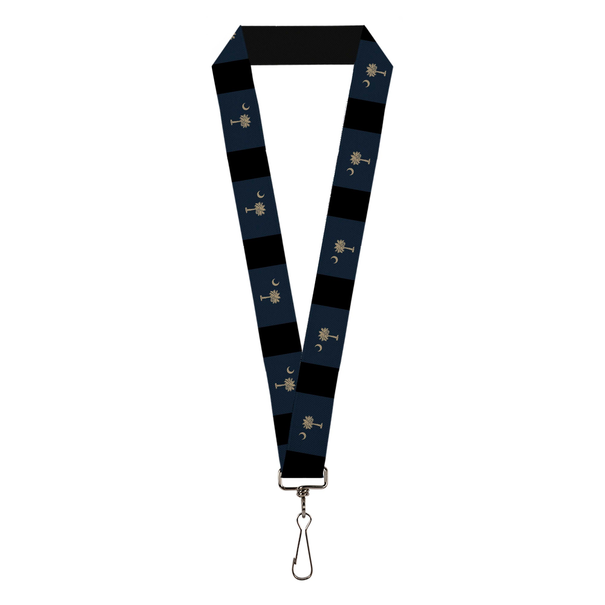 Lanyard - 1.0" - South Carolina Flag Distressed Black Lanyards Buckle-Down