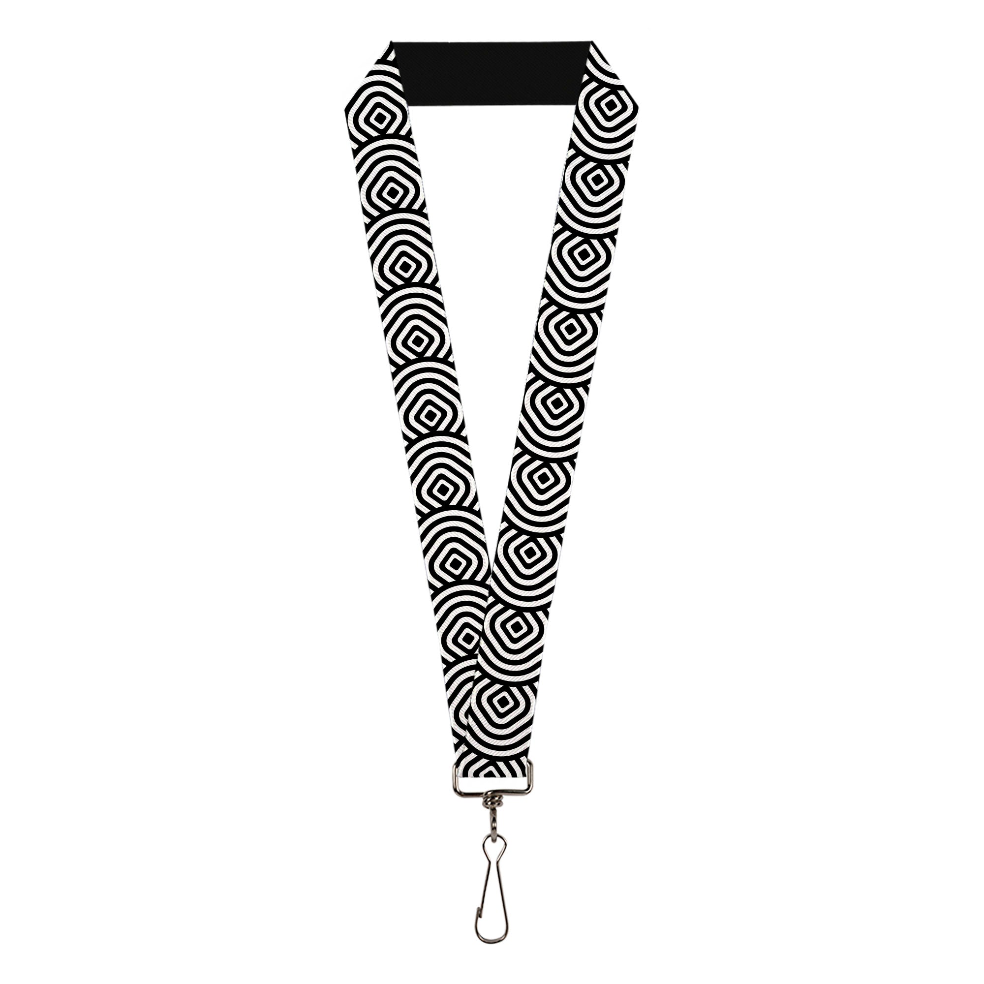 Lanyard - 1.0" - Square Target White Black Lanyards Buckle-Down