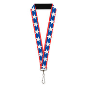 Lanyard - 1.0" - Stars Stripes Red Blue White Lanyards Buckle-Down