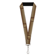 Lanyard - 1.0" - Stripe Blocks Browns Lanyards Buckle-Down