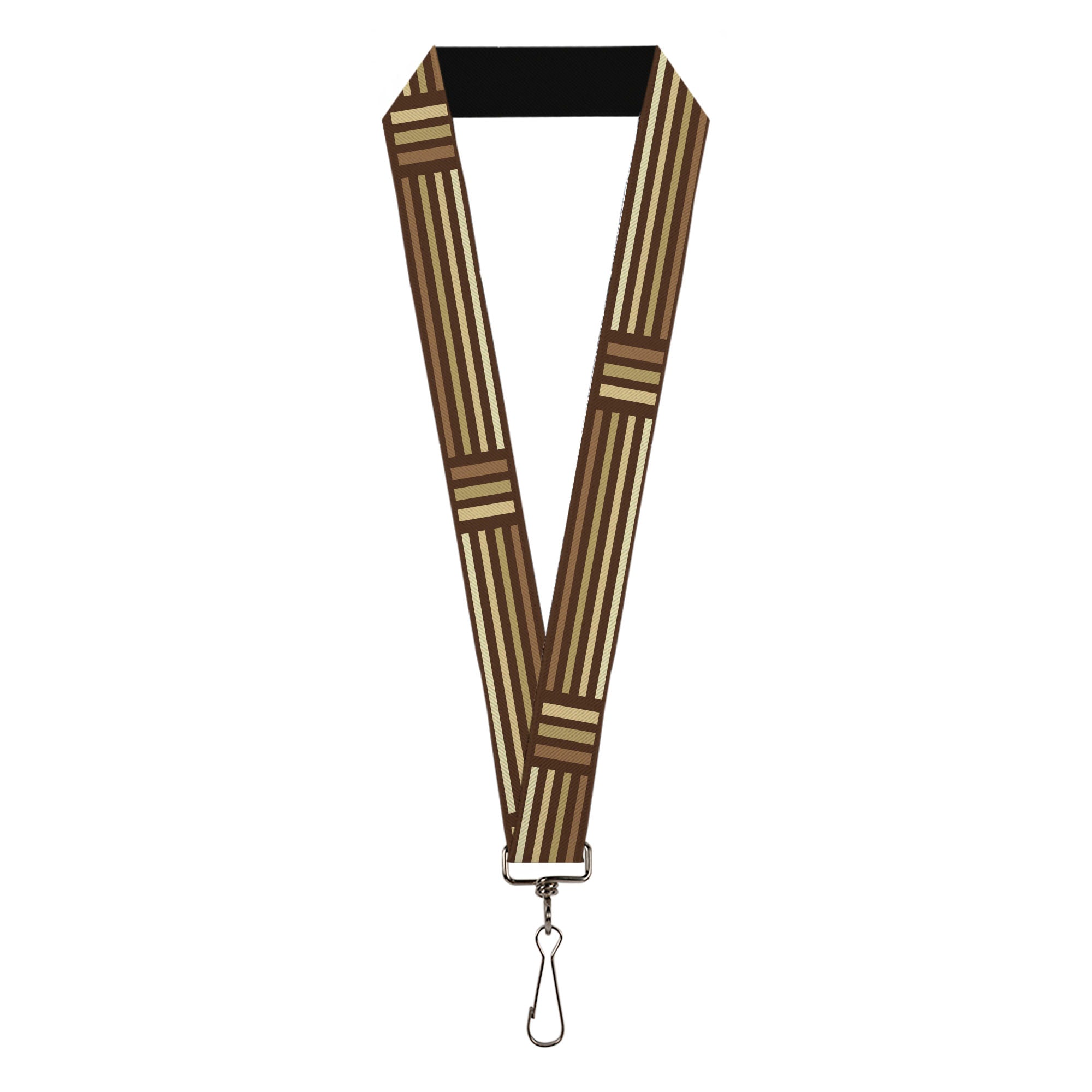Lanyard - 1.0" - Stripe Blocks Browns Lanyards Buckle-Down