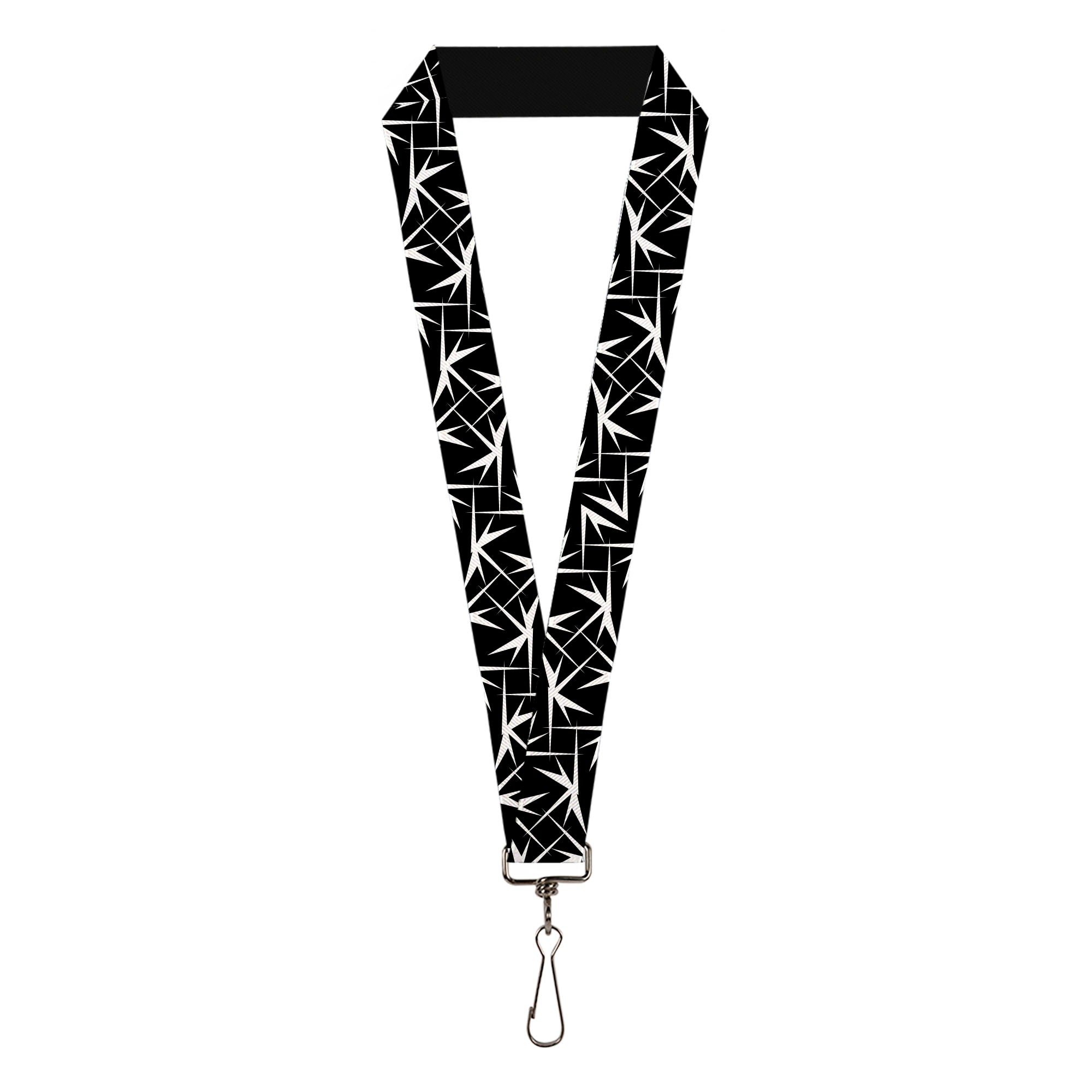 Lanyard - 1.0" - Spikes Scattered Black White Lanyards Buckle-Down