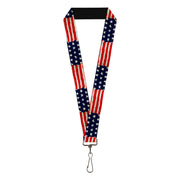 Lanyard - 1.0" - Stars & Stripes Painting Lanyards Buckle-Down