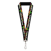 Lanyard - 1.0" - CINCO DE MAYO Cactus/Papel Picado Black/White/Multi Color Lanyards Buckle-Down