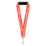 Lanyard - 1.0" - CINCO DE MAYO Frozen Margarita/Flowers Pink/White/Yellows/Greens Lanyards Buckle-Down