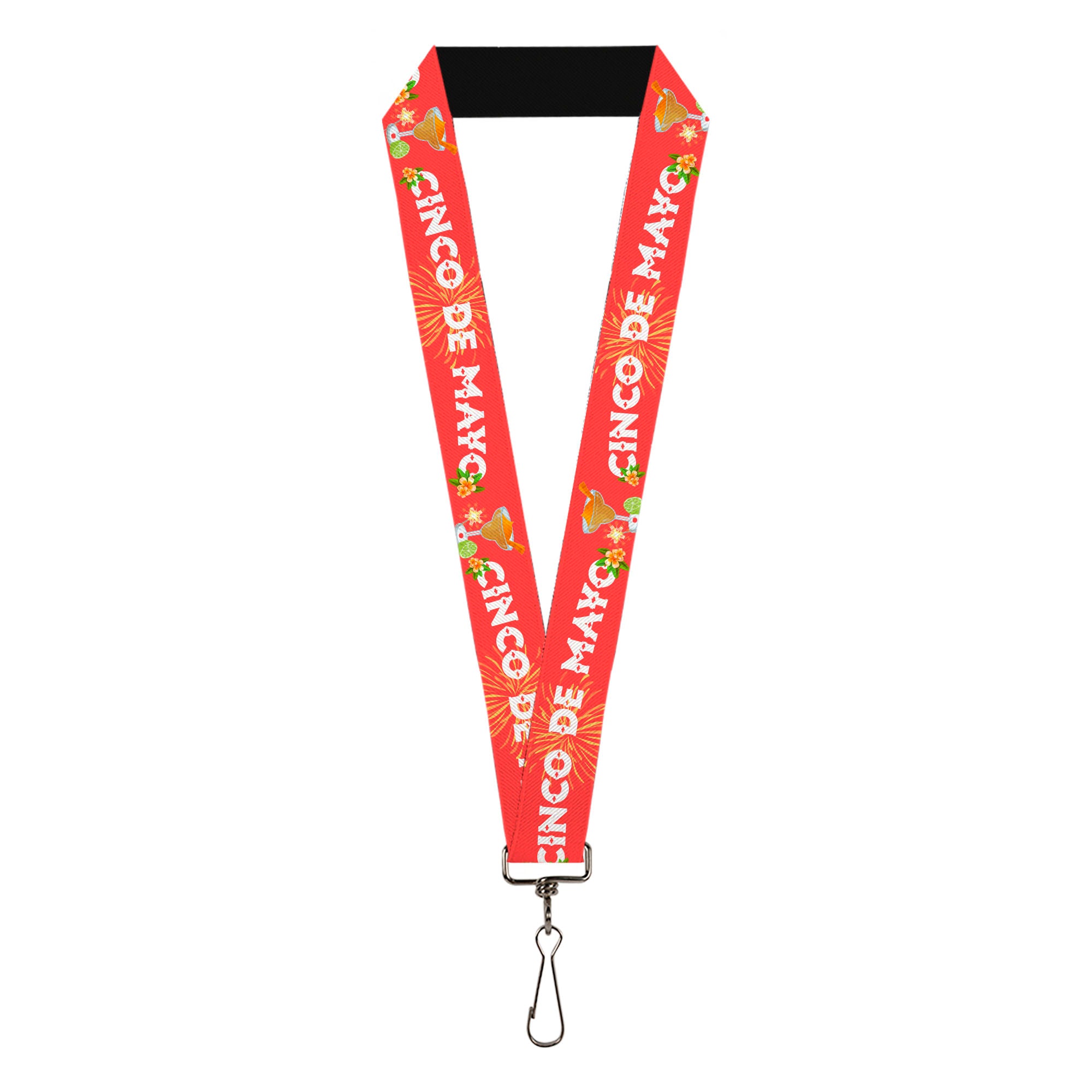 Lanyard - 1.0" - CINCO DE MAYO Frozen Margarita/Flowers Pink/White/Yellows/Greens Lanyards Buckle-Down
