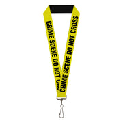 Lanyard - 1.0" - CRIME SCENE DO NOT CROSS Yellow Black Lanyards Buckle-Down