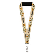 Lanyard - 1.0" - CALIFORNIA Poppy and Script Beige Lanyards Buckle-Down