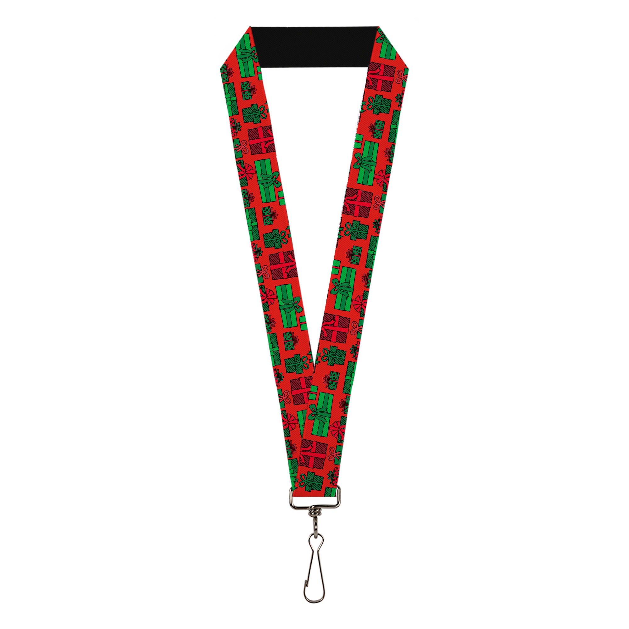 Lanyard - 1.0" - Christmas Holiday Gifts Packaged Red/Greens Lanyards Buckle-Down