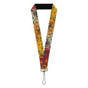 Lanyard - 1.0" - Swirl Mix Gray/Multi Color Lanyards Buckle-Down