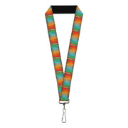 Lanyard - 1.0" - Scribble Zarape Fade Brown/Multi Color Lanyards Buckle-Down