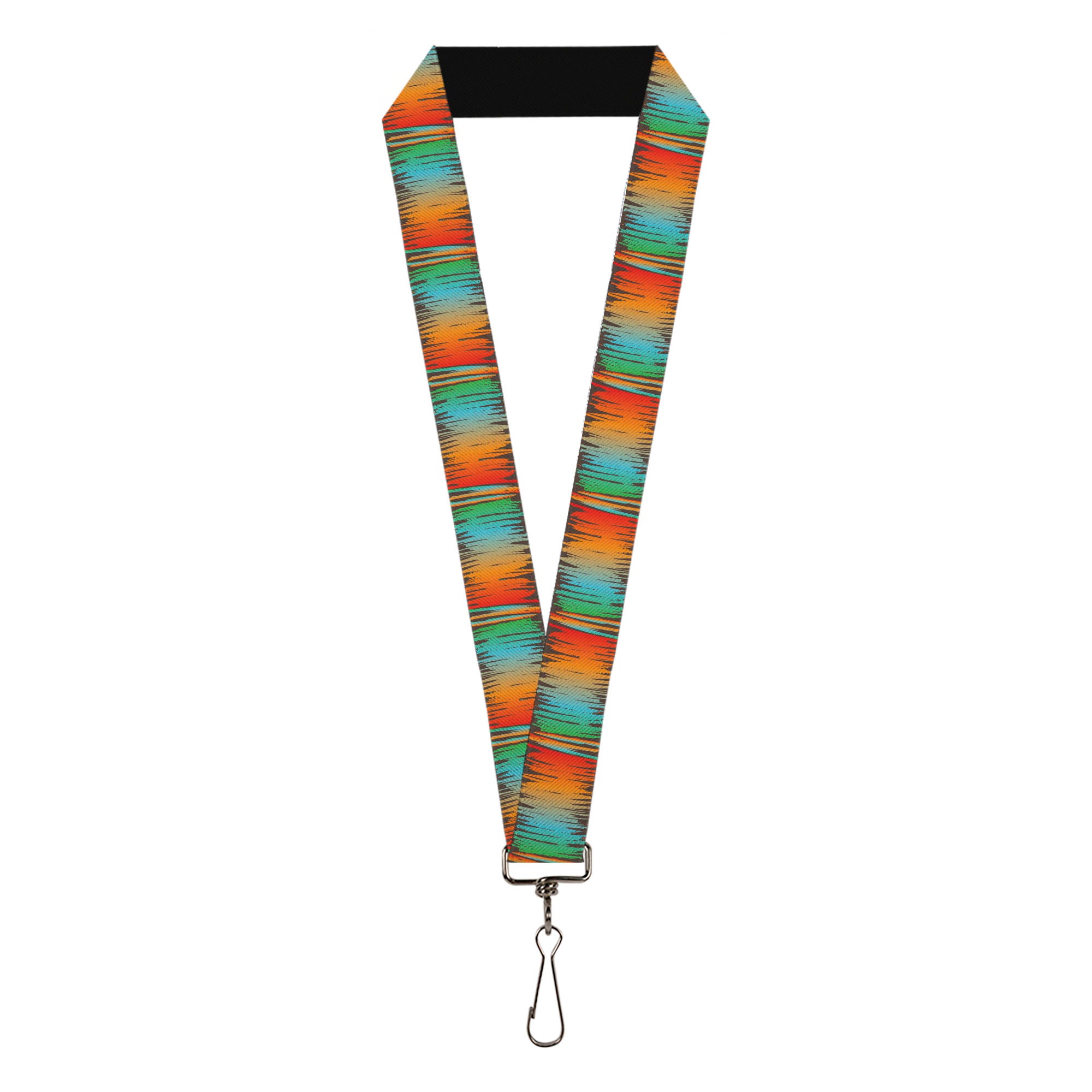 Lanyard - 1.0" - Scribble Zarape Fade Brown/Multi Color Lanyards Buckle-Down