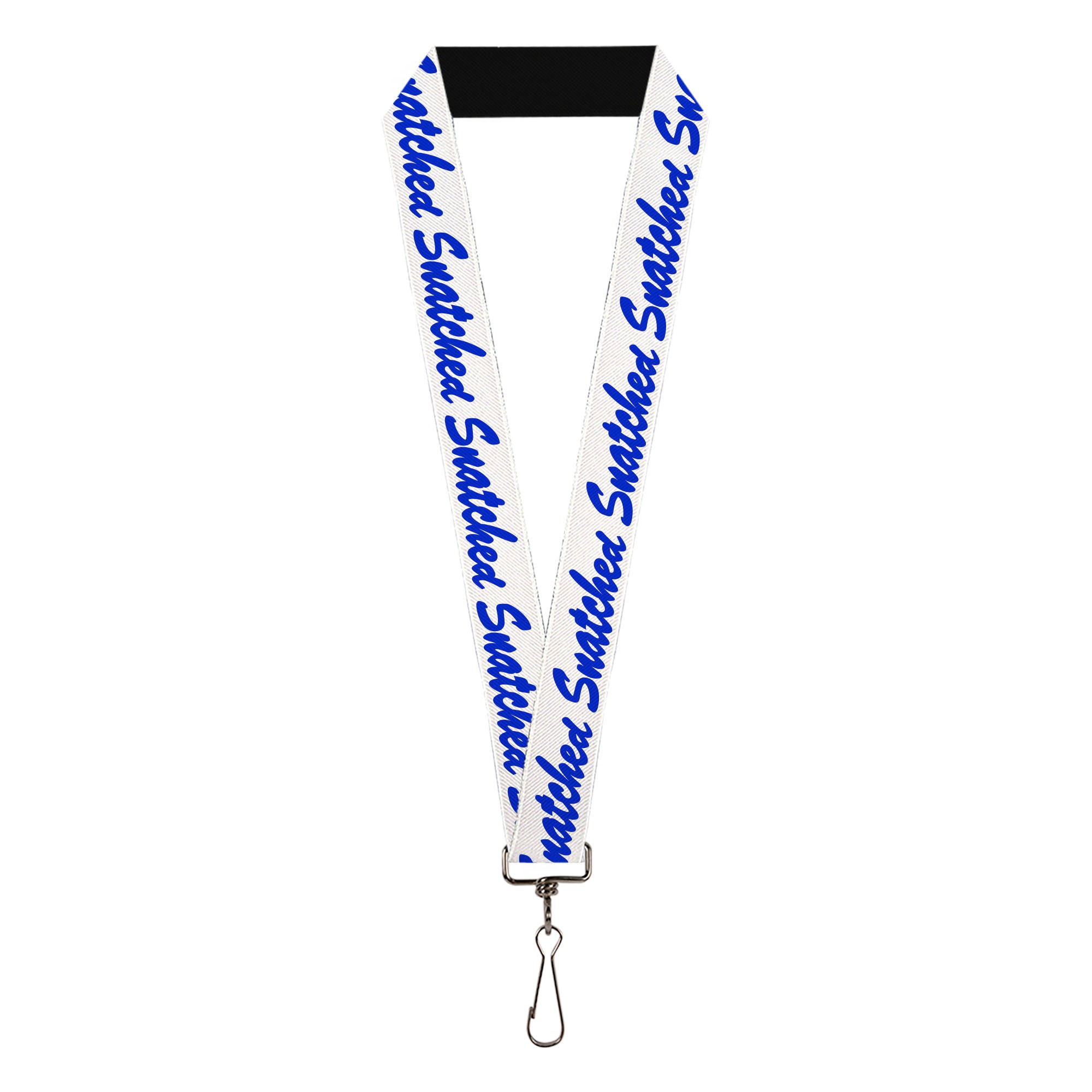 Lanyard - 1.0" - SNATCHED Script White/Blue Lanyards Buckle-Down