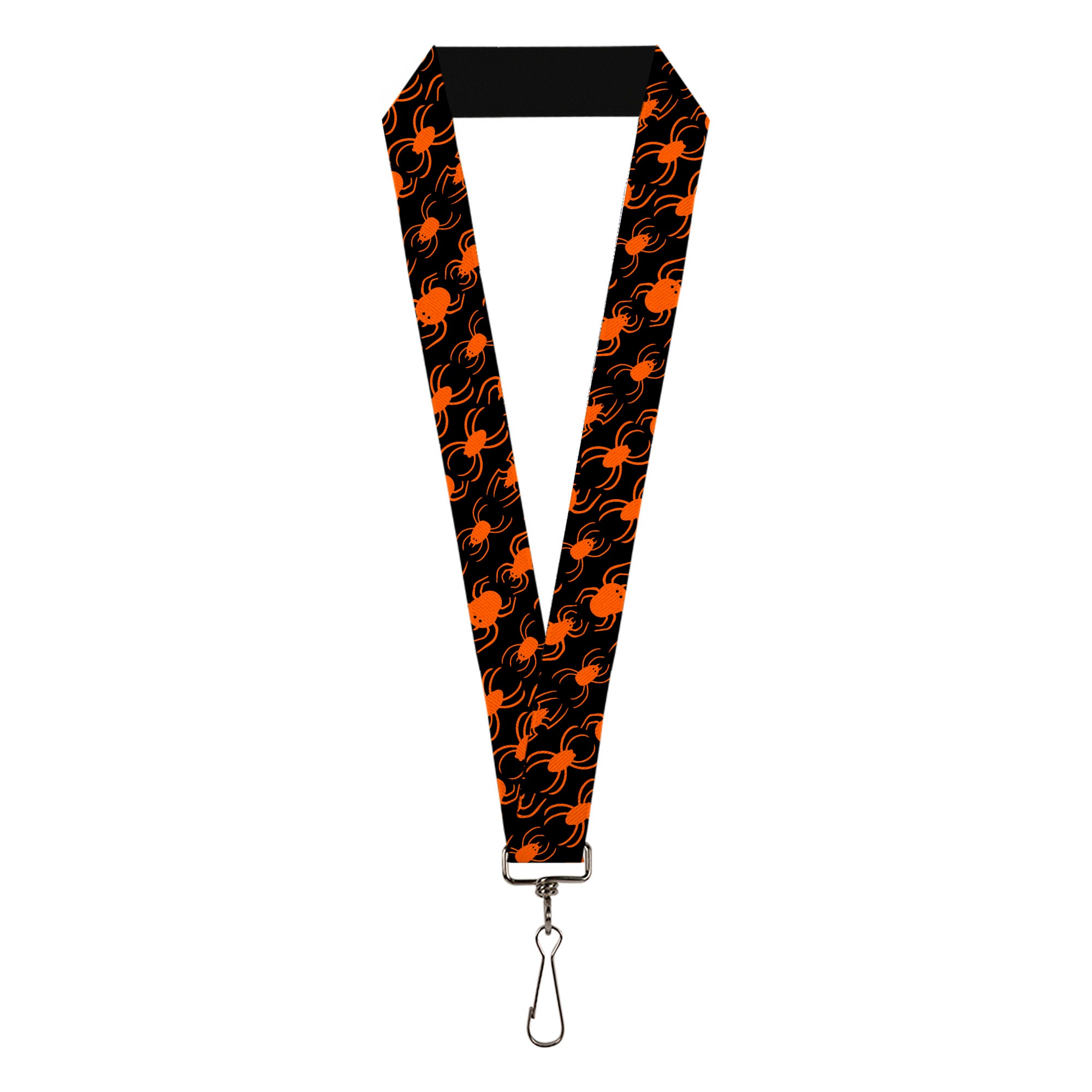 Lanyard - 1.0" - Spider Silhouettes Black/Orange Lanyards Buckle-Down