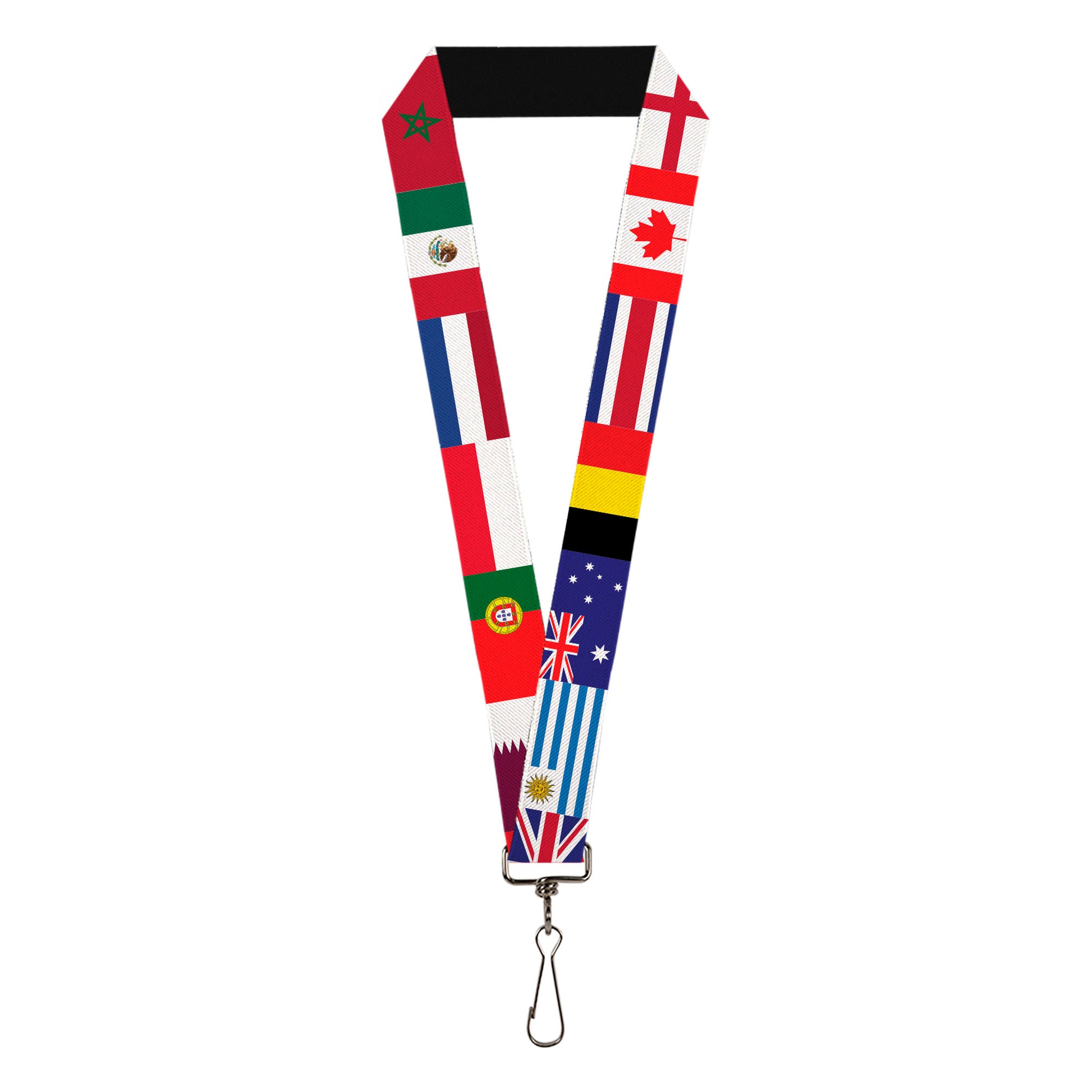 Lanyard - 1.0" - Soccer Fan World Cup Team Country Flags Lanyards Buckle-Down