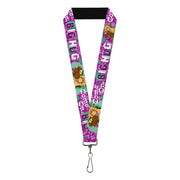 Lanyard - 1.0" - Norbert Hugging Daggett COME ON, BRO HUG Purples Teal White Lanyards Angry Beavers