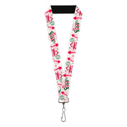 Lanyard - 1.0" - A Christmas Story Icons Collage White Reds Greens Lanyards A Christmas Story