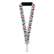 Lanyard - 1.0" - A Christmas Story Ralphie Icons Collage Greens/Reds Lanyards A Christmas Story