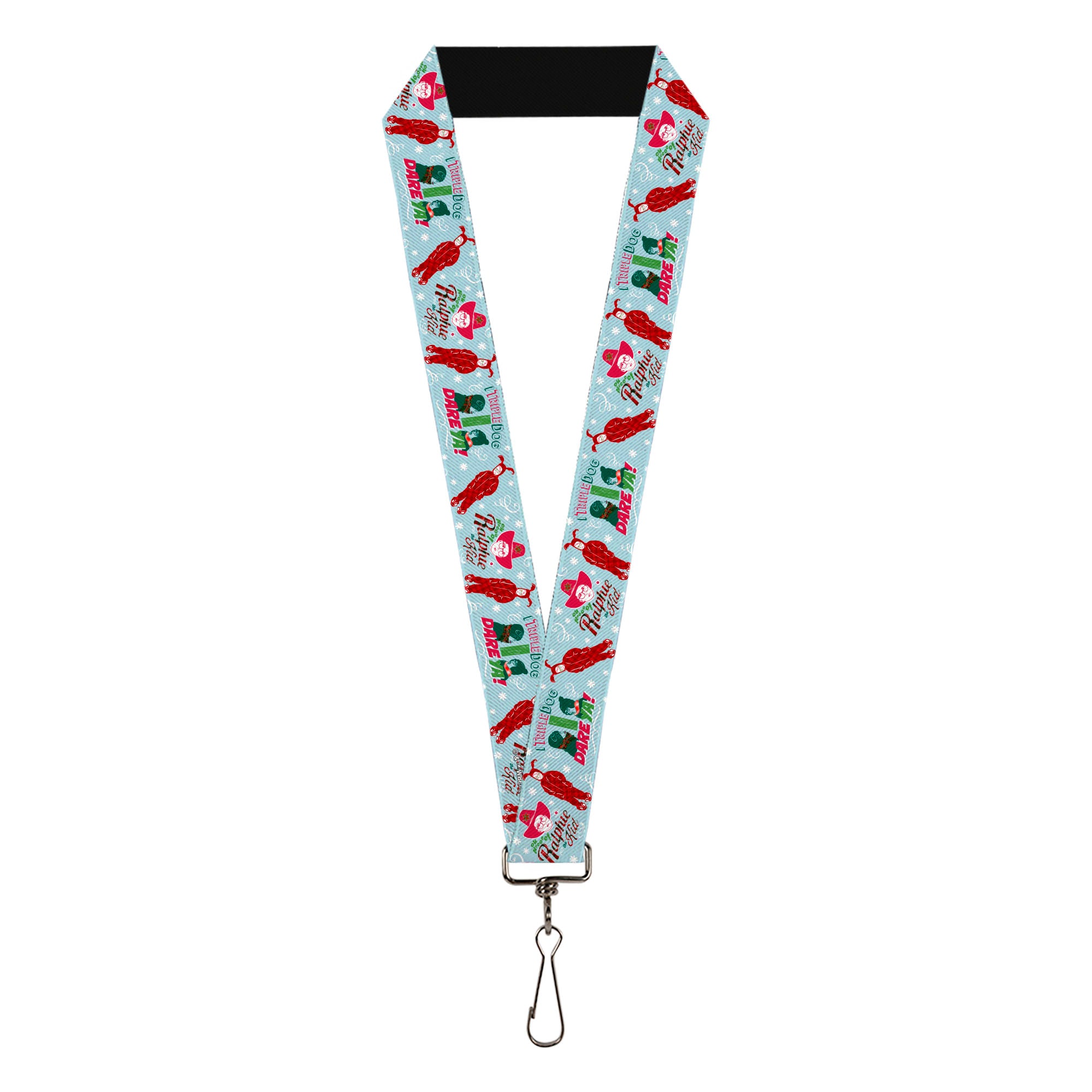 Lanyard - 1.0" - A Christmas Story Ralphie Icons Collage Greens/Reds Lanyards A Christmas Story