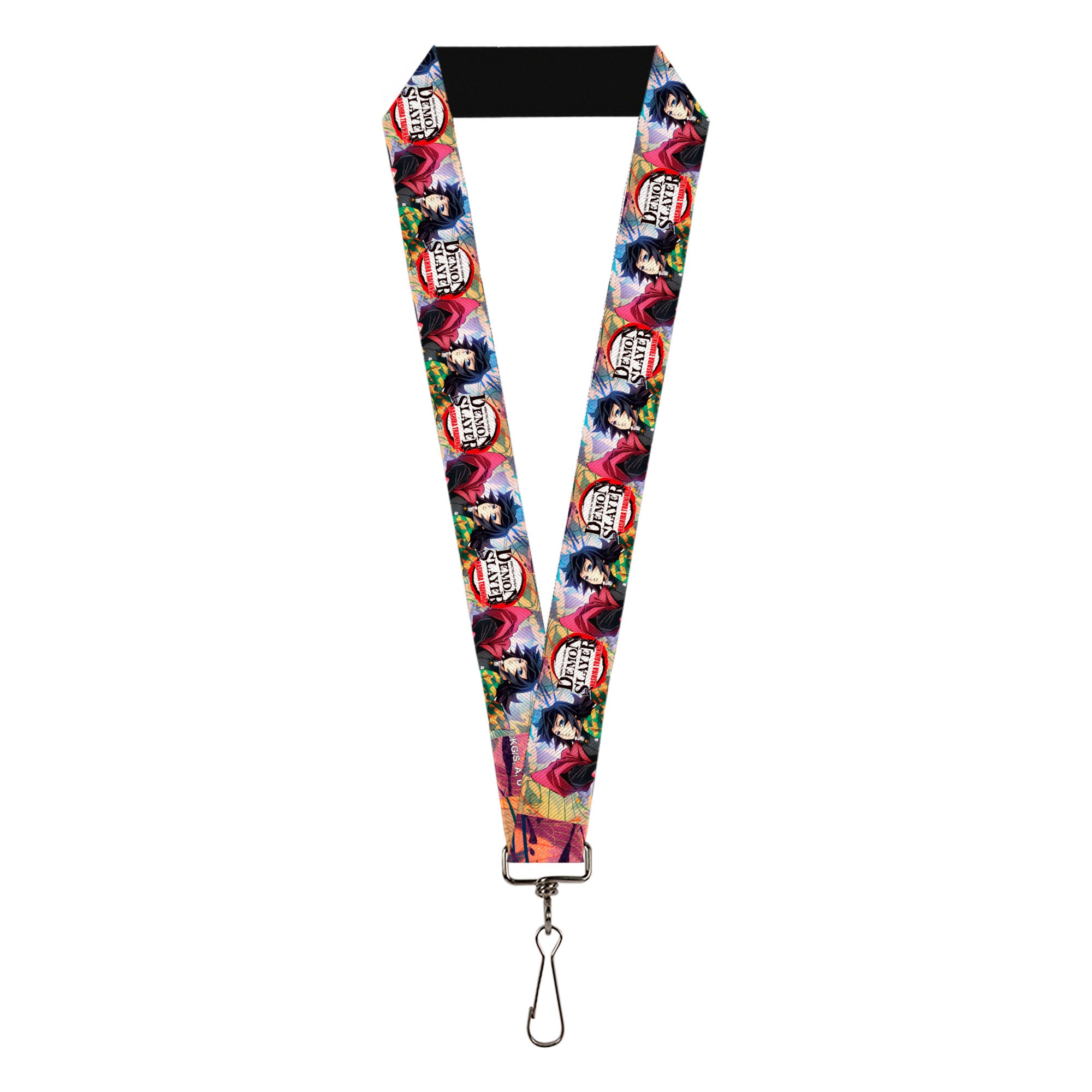 Lanyard - 1.0" - DEMON SLAYER Giyu Tomioka Pose and Title Logo Lanyards Demon Slayer