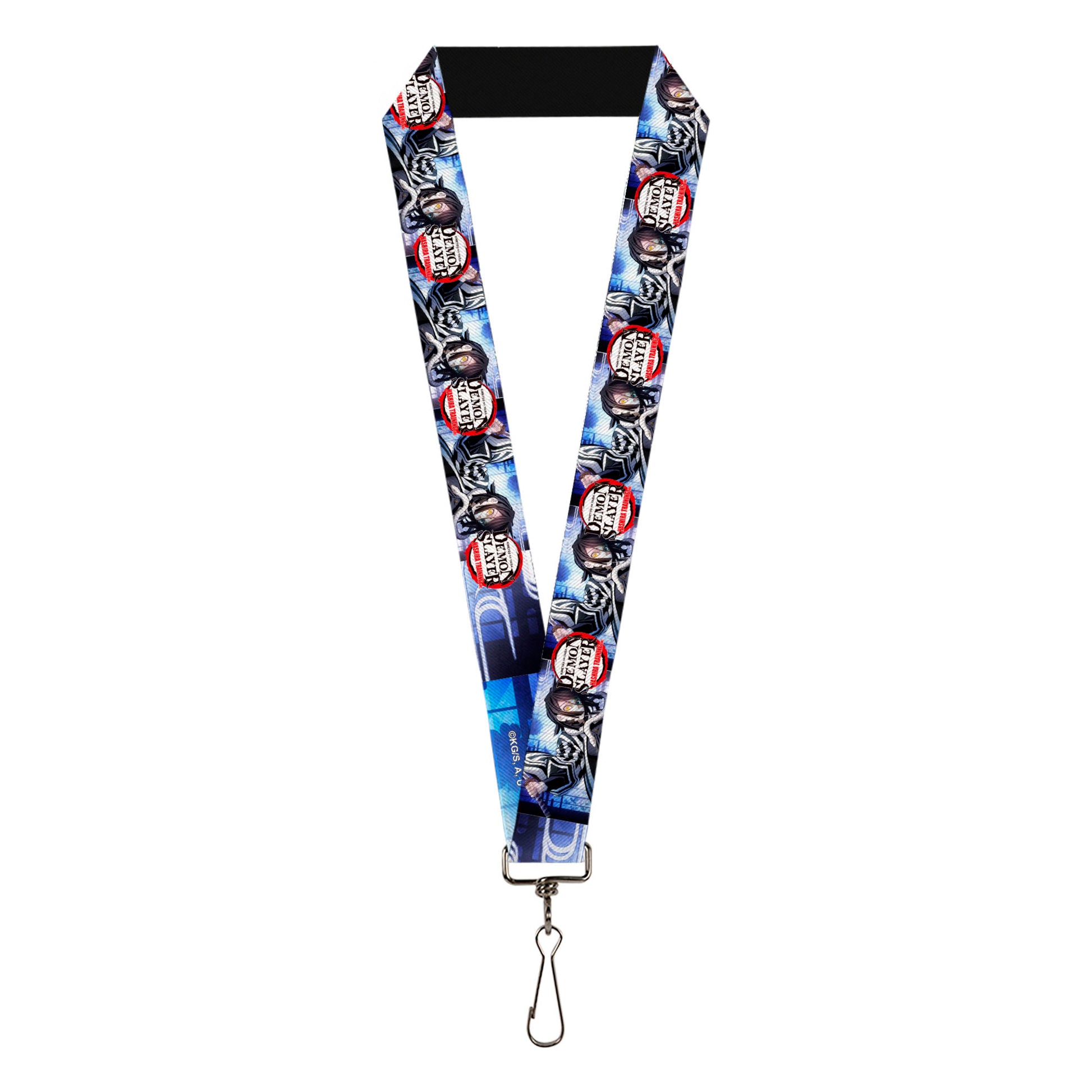 Lanyard - 1.0" - DEMON SLAYER Obanai Iguro Pose and Title Logo Lanyards Demon Slayer