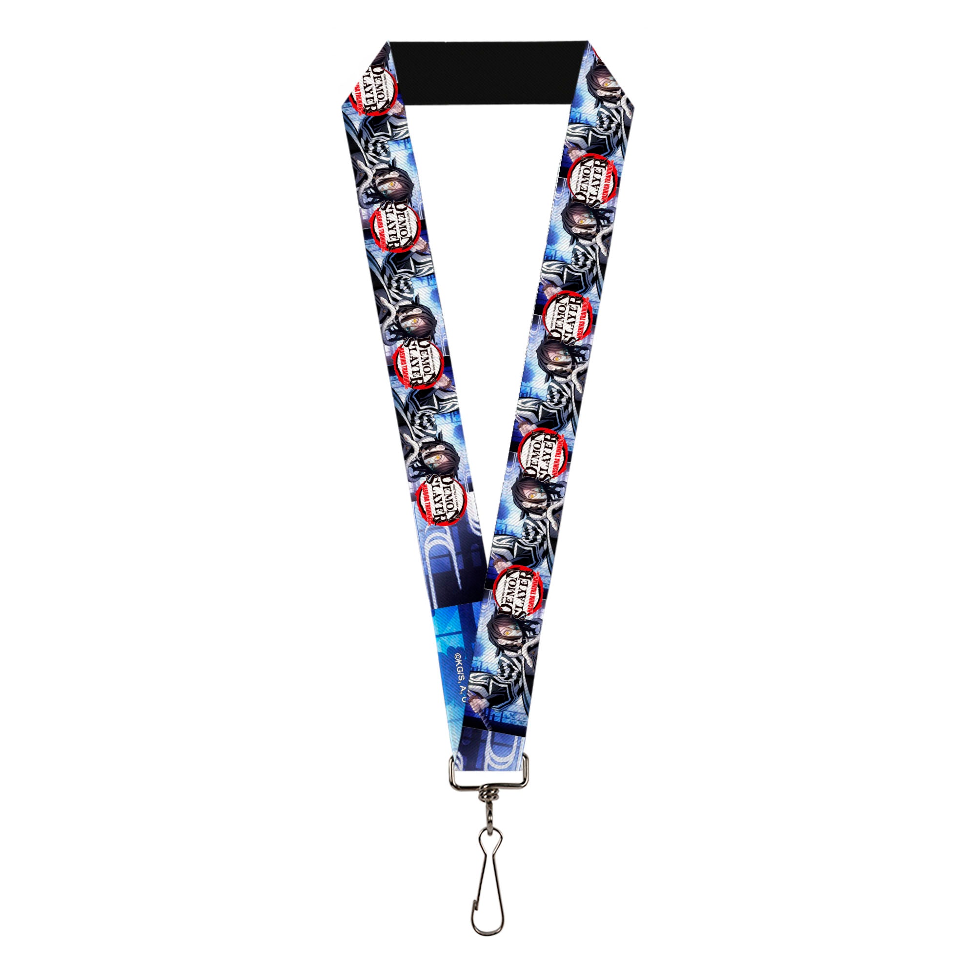Lanyard - 1.0" - DEMON SLAYER Obanai Iguro Pose and Title Logo Lanyards Demon Slayer