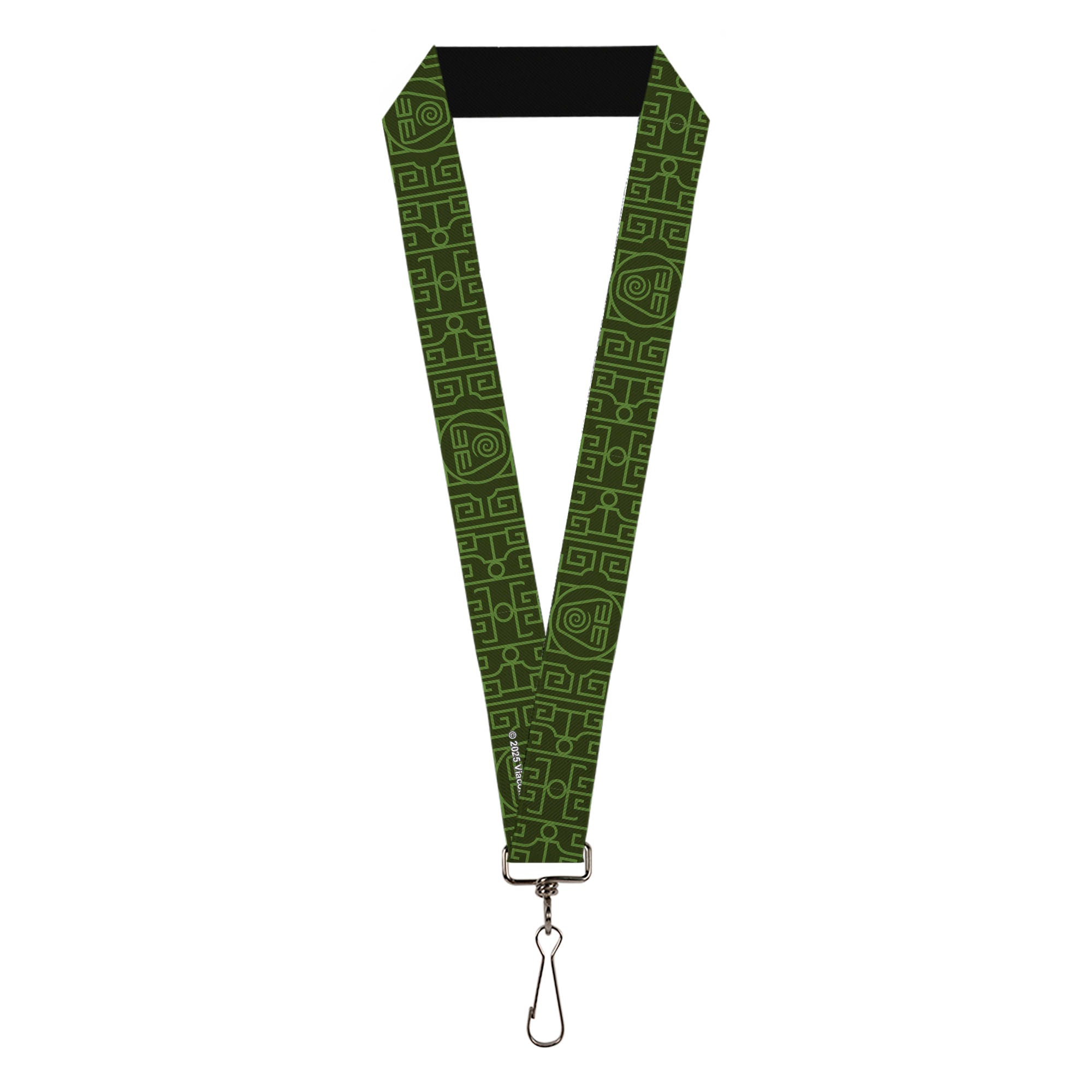 Lanyard - 1.0" - Avatar Last Airbender Earth Element Symbol Black/Olive Green Lanyards Avatar The Last Airbender