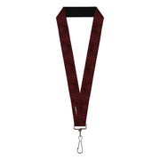 Lanyard - 1.0" - Avatar Last Airbender Fire Element Symbol Black/Red
