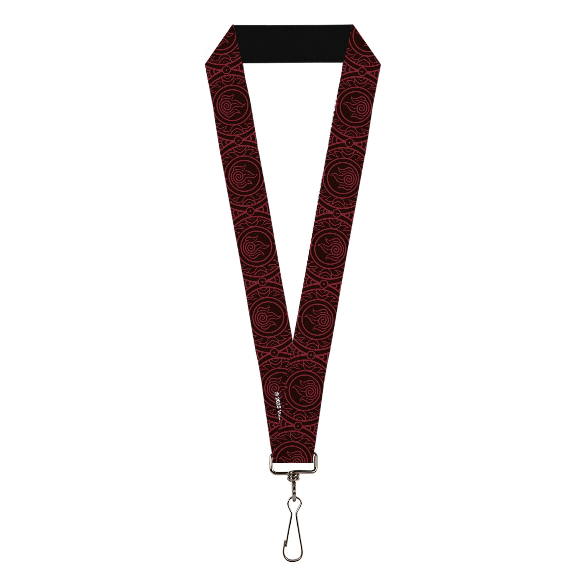 Lanyard - 1.0" - Avatar Last Airbender Fire Element Symbol Black/Red