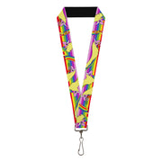 Lanyard - 1.0" - Adventure Time Lady Raincorn Poses Stripe Rainbow Lanyards Adventure Time