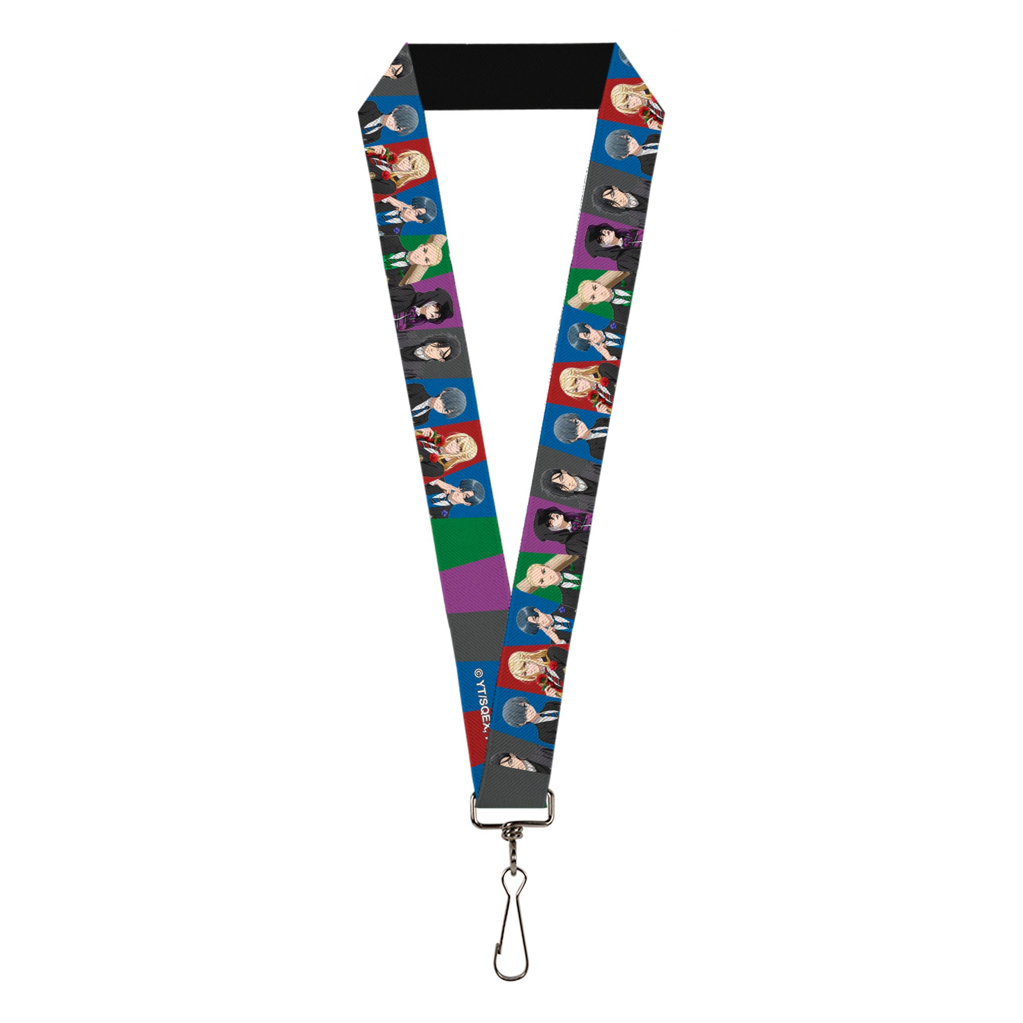 Lanyard - 1.0" - Black Butler Six Character Pose Blocks Multi Color Lanyards Black Butler