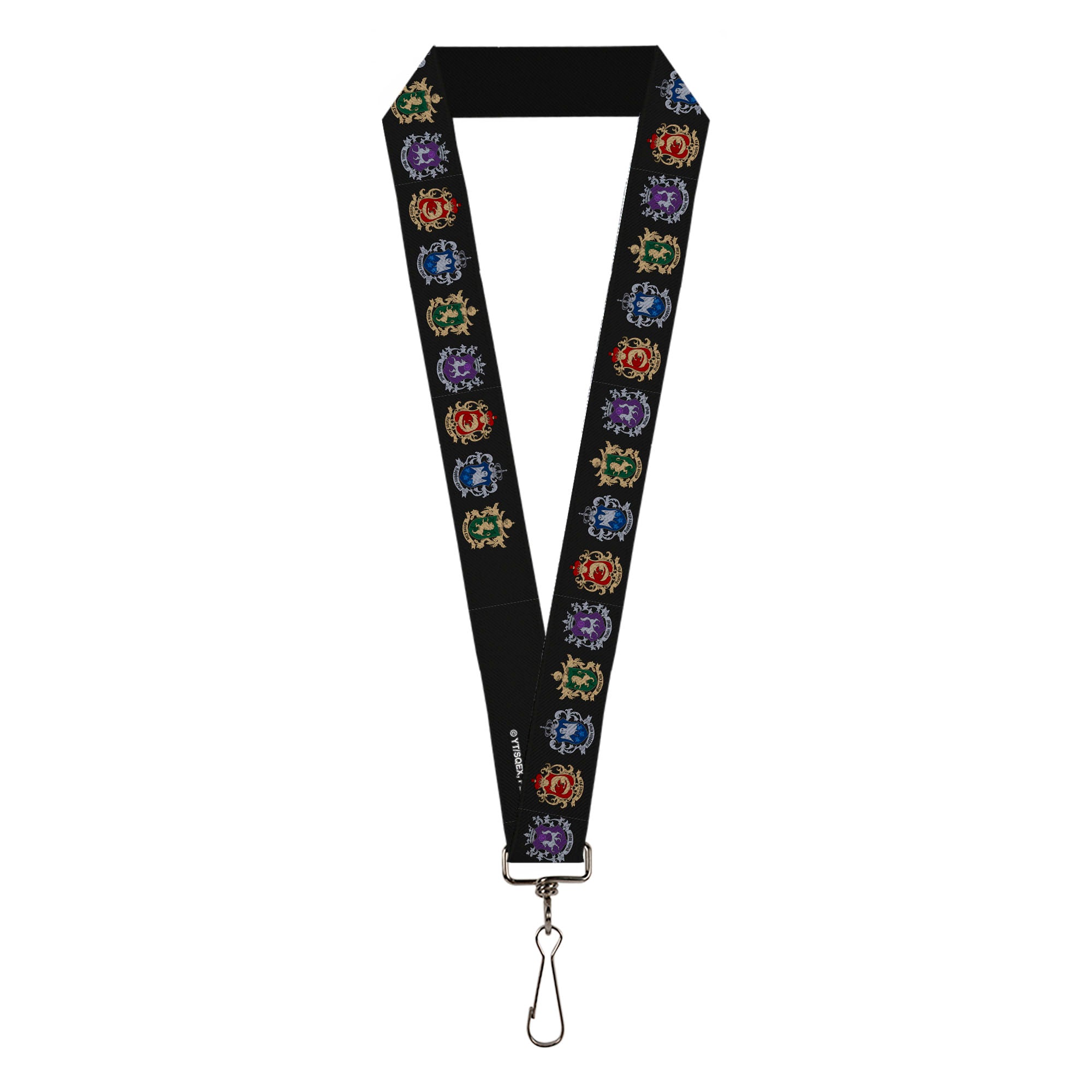 Lanyard - 1.0" - Black Butler Public School Arc House Crest Icons Black Lanyards Black Butler