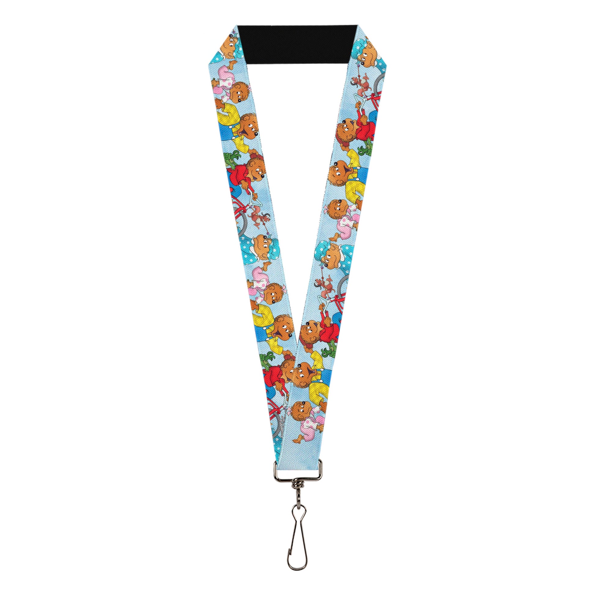 Lanyard - 1.0" - The Berenstain Bears Family Fun Day Pose Light Blue Lanyards The Berenstain Bears
