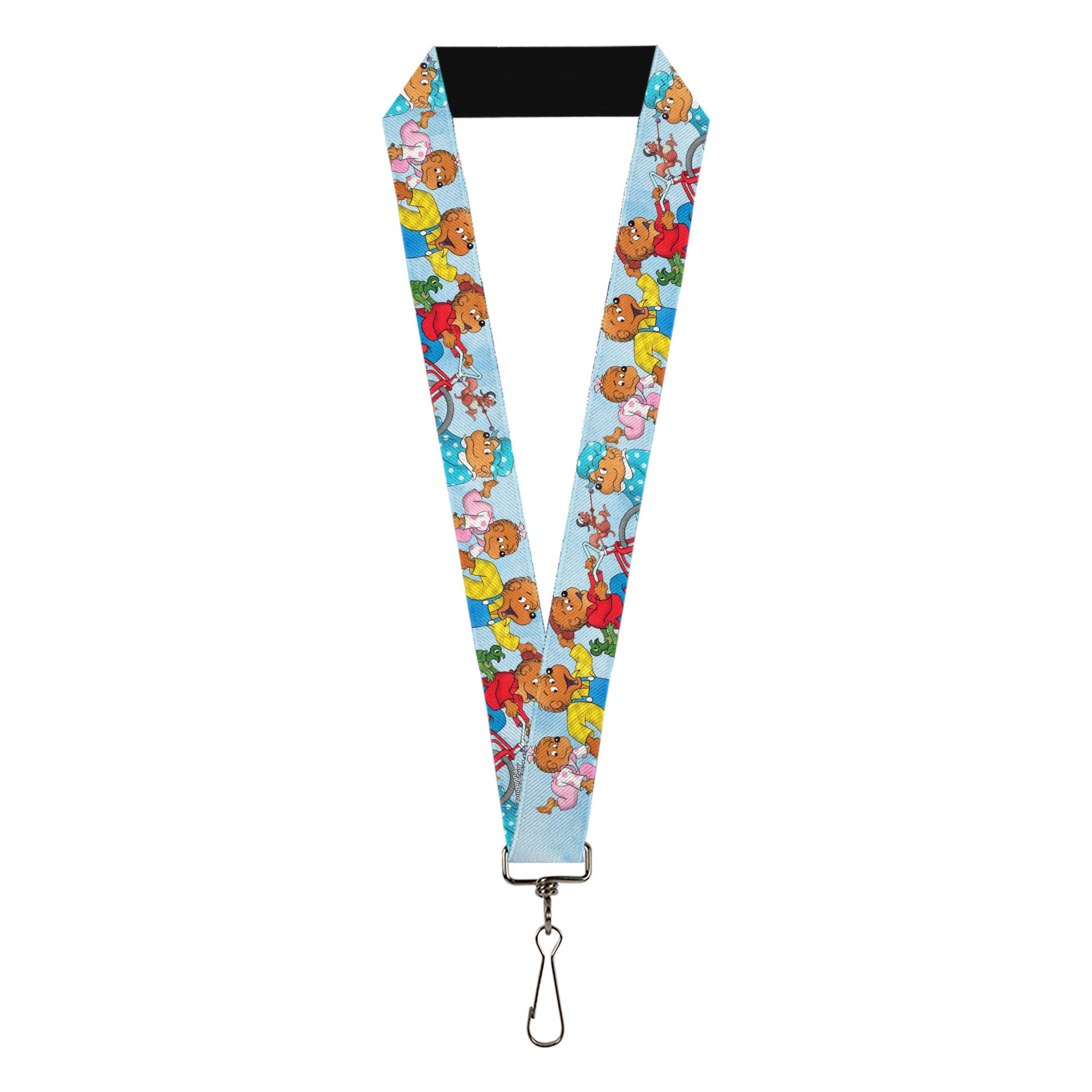 Lanyard - 1.0" - The Berenstain Bears Family Fun Day Pose Light Blue Lanyards The Berenstain Bears
