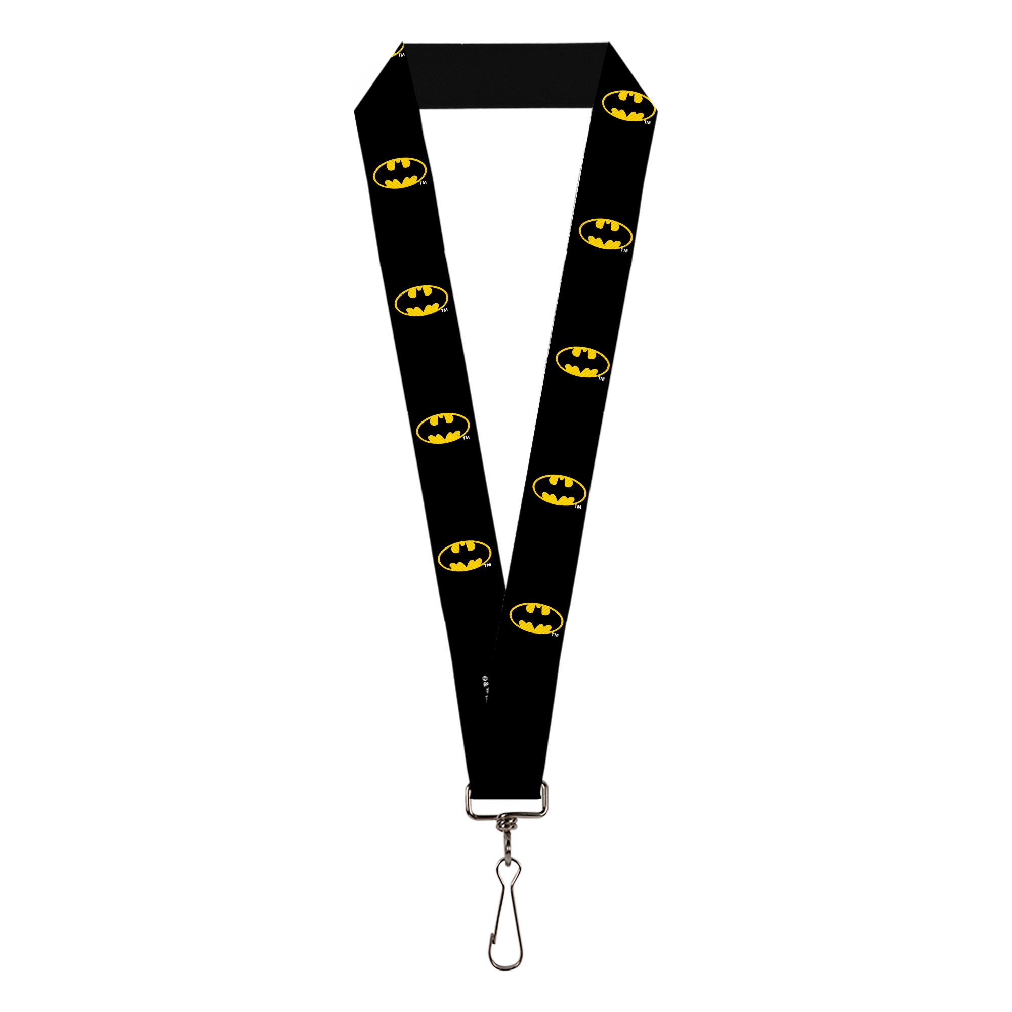 Lanyard - 1.0" - Batman Shield Black Yellow Lanyards DC Comics