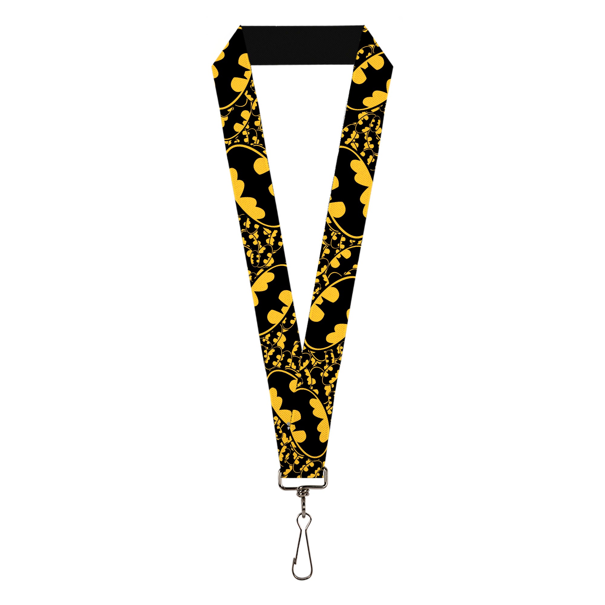 Lanyard - 1.0" - Bat Signals Stacked w/CLOSE-UP Yellow/Black Lanyards DC Comics