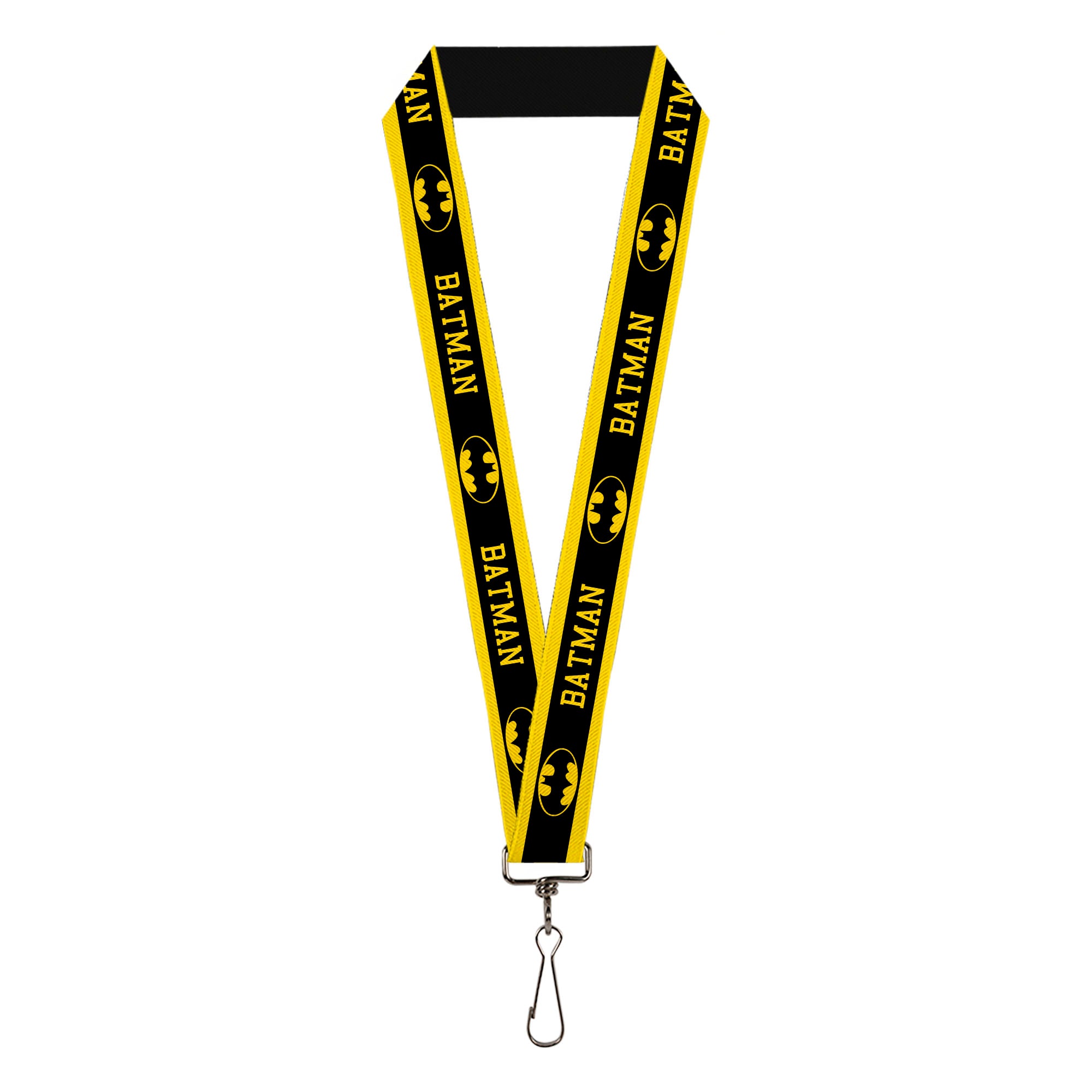Lanyard - 1.0" - BATMAN Logo Stripe Yellow Black Lanyards DC Comics