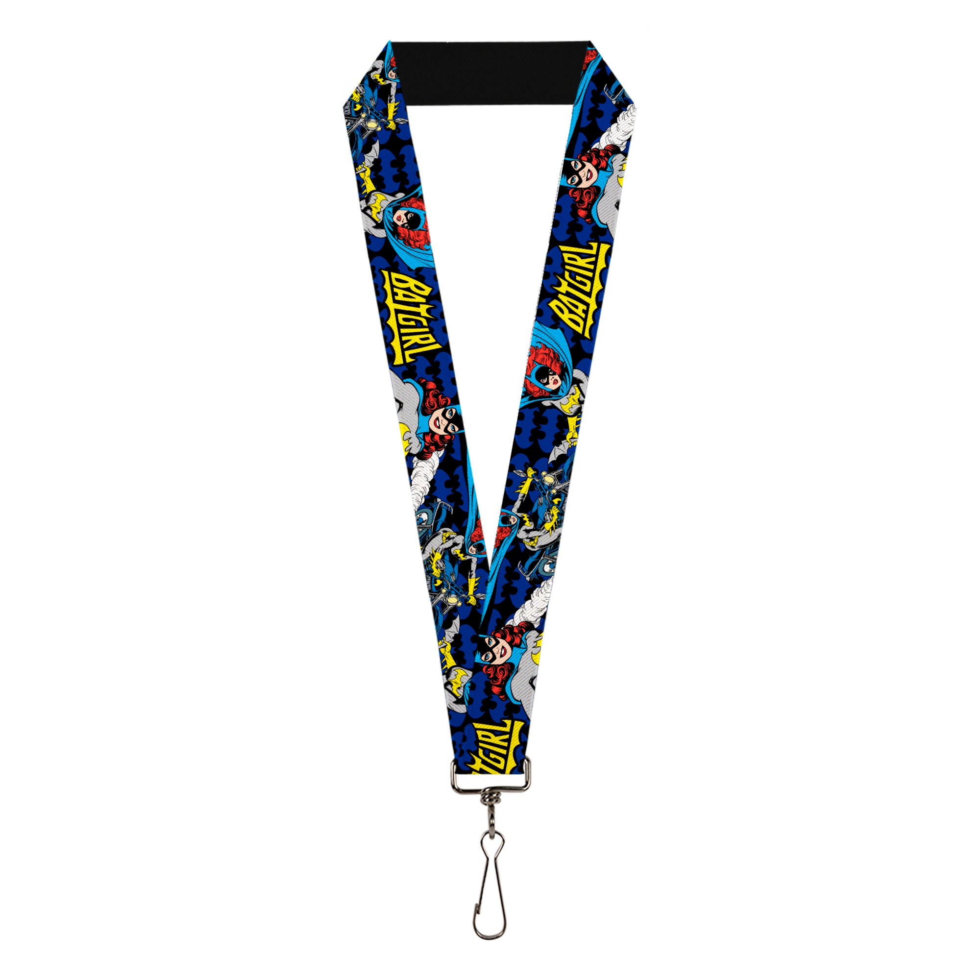 Lanyard - 1.0" - BATGIRL Action Poses Bat Logo Black Blue Yellow Lanyards DC Comics