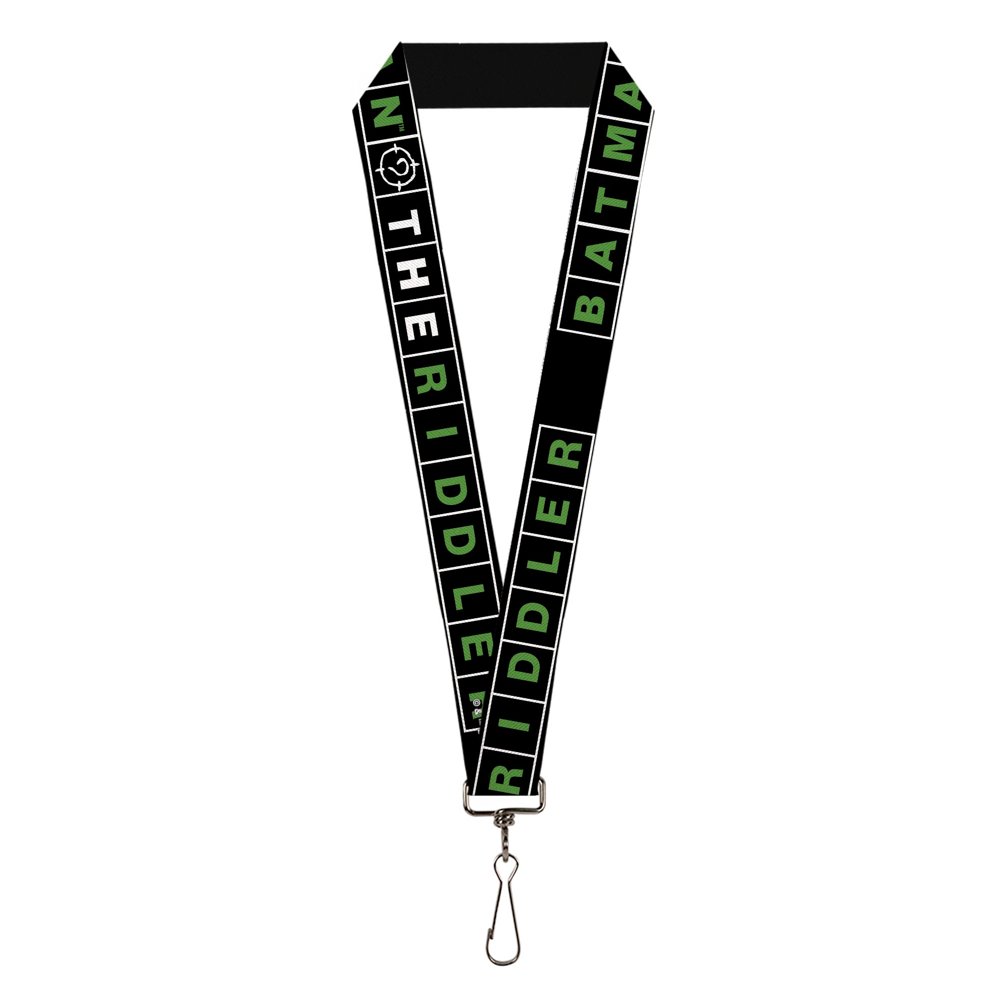 Lanyard - 1.0" - The Batman Movie Crossword Puzzle Black White Green Lanyards DC Comics