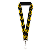 Lanyard - 1.0" - Batman 1989 Logo Black/Yellow Lanyards DC Comics